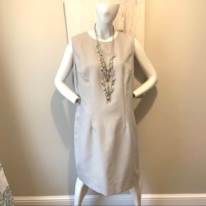 Classic Gray shift sheath midi dress 16